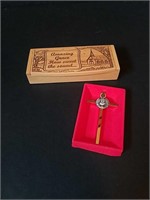 Crucifix and Wooden Box and Pen