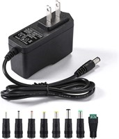 12V 2A AC Adapter Charger Replacement with 8 Tips
