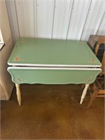 Enamel Top Farm Table ( NO SHIPPING)