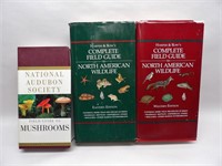 3 North American Field Guides: Mushrooms Wildlife