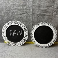 2 Metal Chalkboards