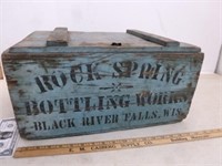 Black River Falls WI Rock Spring Bottling Crate