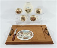 Sandland Ware England Ceramic Set w Cheese Board