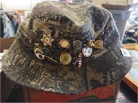 Camo Hat w/(16) Hat Pins