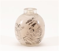 Qing Dynasty crystal snuff bottle