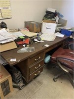 Office desk w/ leather chair