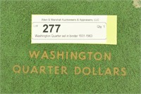 Washington Quarter set in binder 1931-1963