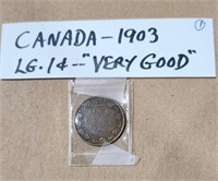 Canada-1903 LG 1 cent coin, Very Good