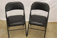 Cosco Black Chairs Padded Seat (2)