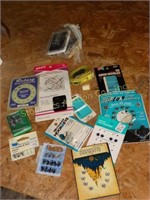 Snaps, hook & eye, thimble, tape measure,