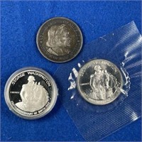 Three Silver Commemorative Half Dollars