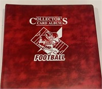 Red Football album filled with cards