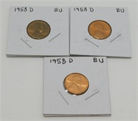 Group of (3) 1958-D Brilliant Uncirculated