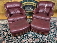 LEATHER CHAIRS & OTTOMANS