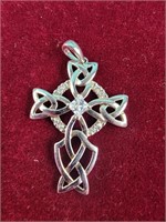 Irish Sterling Silver Celtic Cross pendant