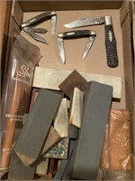Case, Kabar, Old Timer knives-sharpening stones
