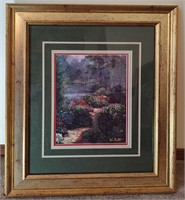 Beautiful Framed Print of Lush Grotto by V. Martin