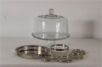 PRINCESS HOUSE CAKE DOME & SILVER PLATE