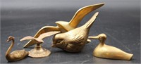 COLLECTION OF ORNAMENTAL BRASS BIRDS