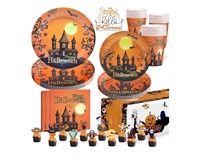 121 Pcs Ainden Halloween Party Supplies for 24