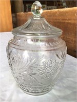 Antique Glass Cookie Jar