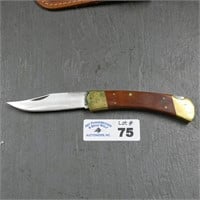 Kabar Single Lock Back Blade Knife & Sheath