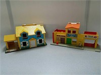 Fisher Price toys house and part of garage with