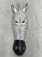 Wooden Zebra Head, 20 "