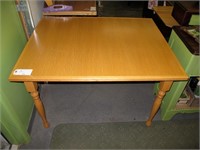 Custom white Oak vineer table, with red oak base