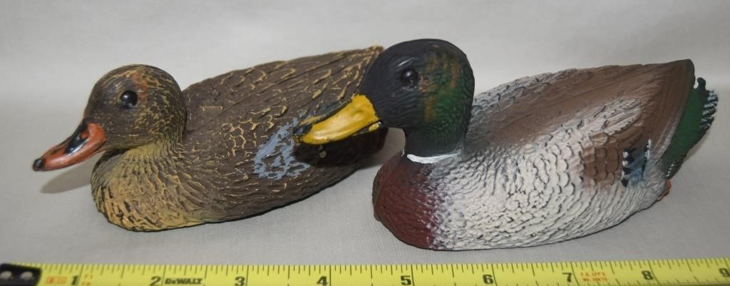 Pr Sport Plast Salesman Sample Mallard Duck Decoys