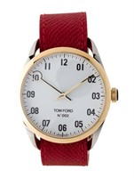 Tom Ford 002 38mm White Dial Watch