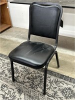 Black metal framed chair