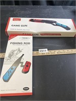 Two Switch Joy-Cons Game Gun & Fishing Rod