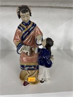 Vintage Chinese porcelain mother and child