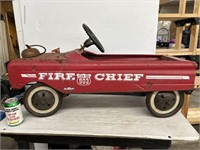 Vintage AMF Metal Fire Chief Red Pedal Car #503