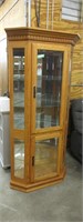 Oak Corner Curio Cabinet