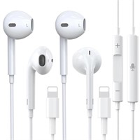 2 Packs-for iPhone Headphones Wired Earbuds