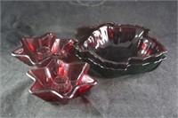 Group of Red Glass