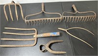 Primitive Barn Tool Lot See Photos for Details