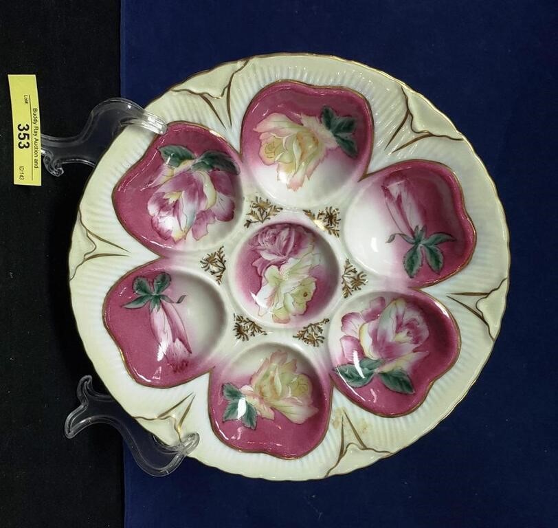 Limoges 6 Oyster Wells Plate 8"