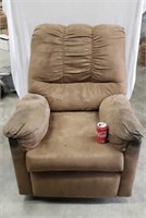 Brown Suede Upholstery Recliner. Needs Cleaned
