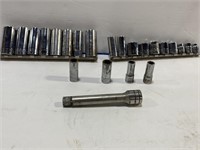 Group of S-K Sockets & 1/2" Drive Extension