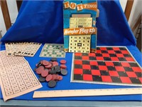 Vintage Games - Bingo -Toy Tingo - Checkers