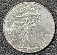 2007 .999 1oz Silver Eagle $1 Dollar Coin