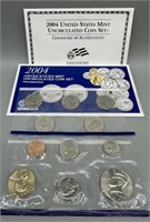 2004 US Mint Uncirculated Coin Set w/COA