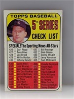 1969 Topps Mickey Mantle 5th Checklist Crease mks