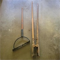 Sling Blade & Post Hole Diggers (needs repaired)