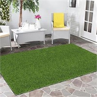 USED - SHACOS Green Artificial Grass Rug Outdoor F