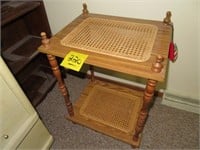 Cane Top Side Table