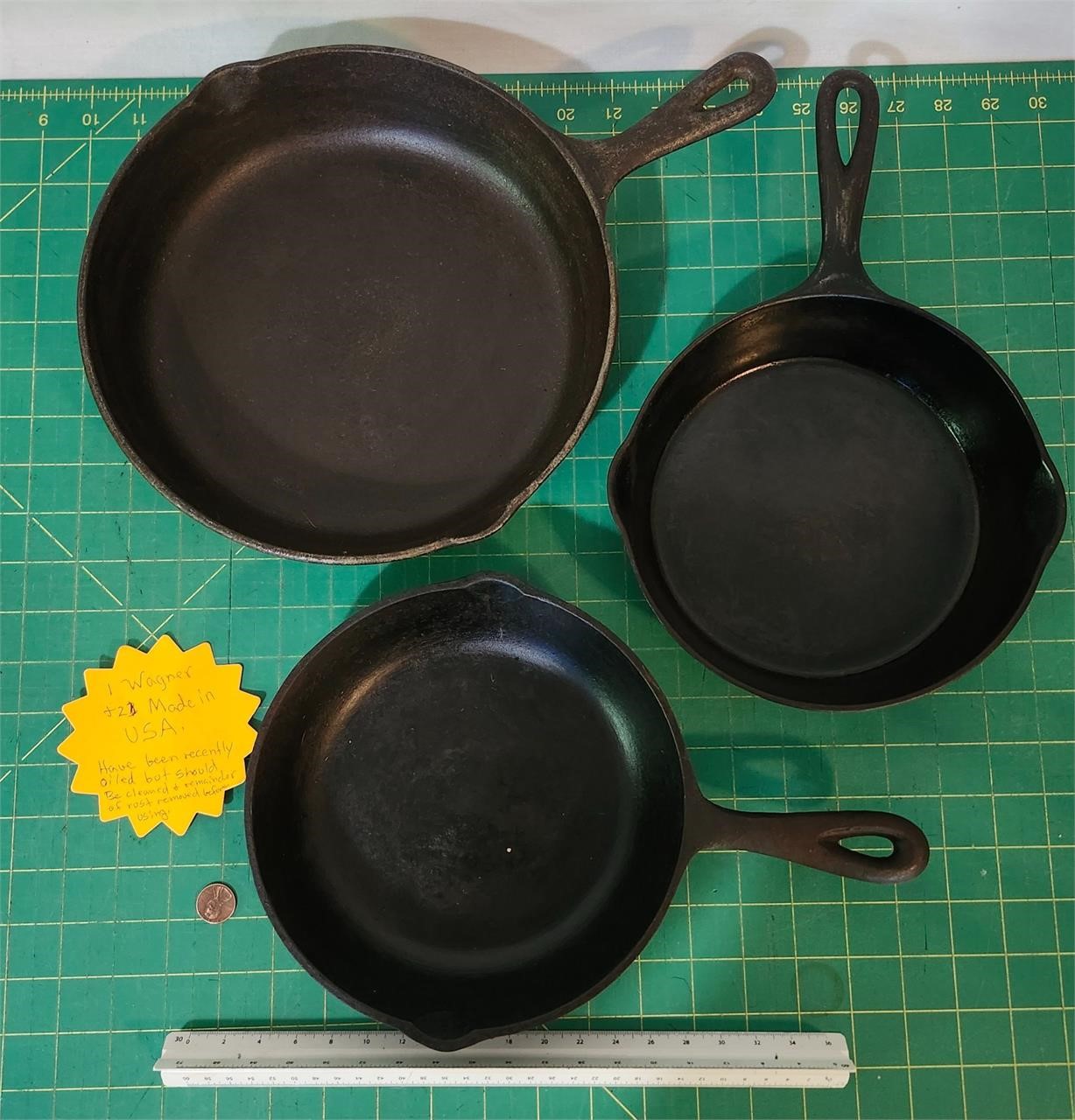 Wagner Ware & USA cast iron skillets